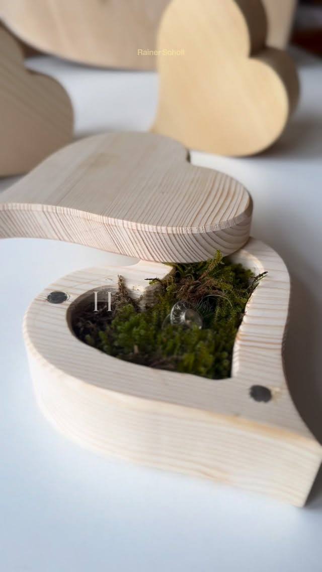 Instagram-Vorschau einer Herzdose aus Holz