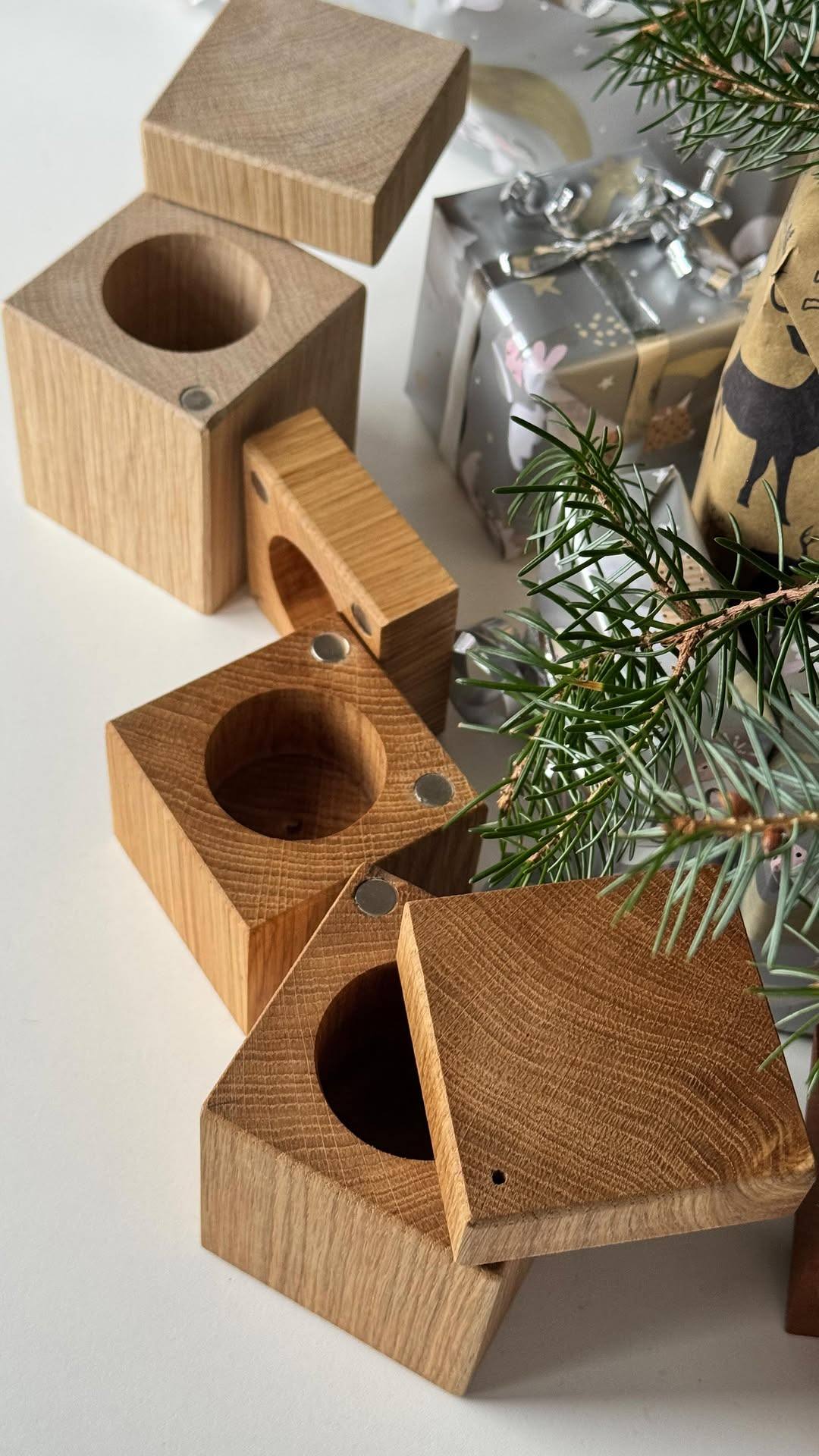 Instagram-Vorschau von Holzkisten mit Magneten